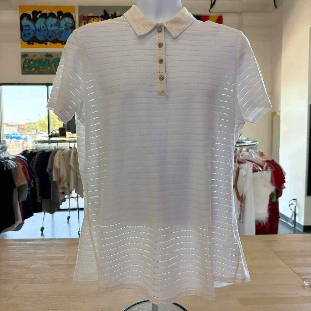 Adidas Size XL White Preloved MENS Polo